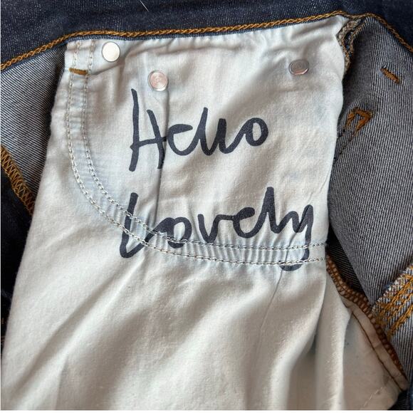 BODEN Pencil Silhouette Skirt Cotton Blend in Blue Stretch Denim Women’s 8 Long - Picture 13 of 14